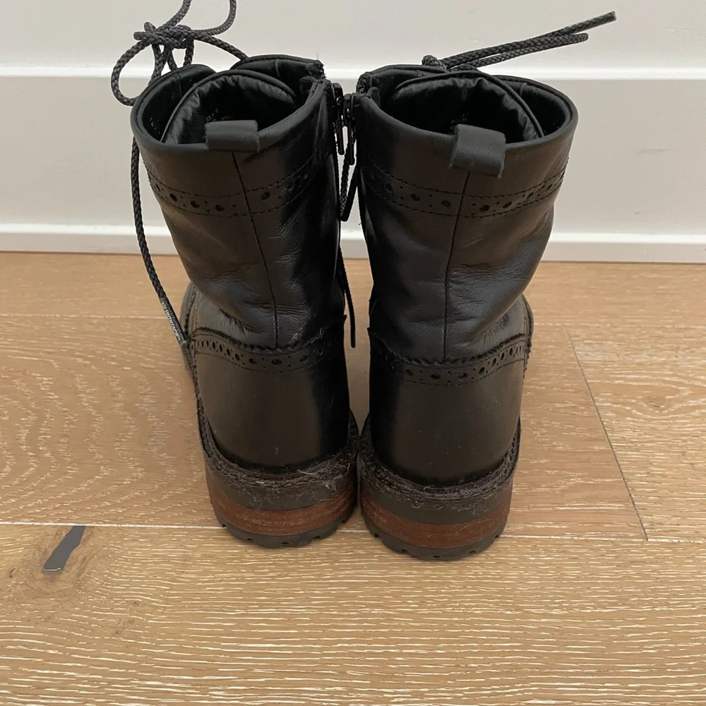 Dune London Black Leather Ankle Boots - Picture 4 of 6